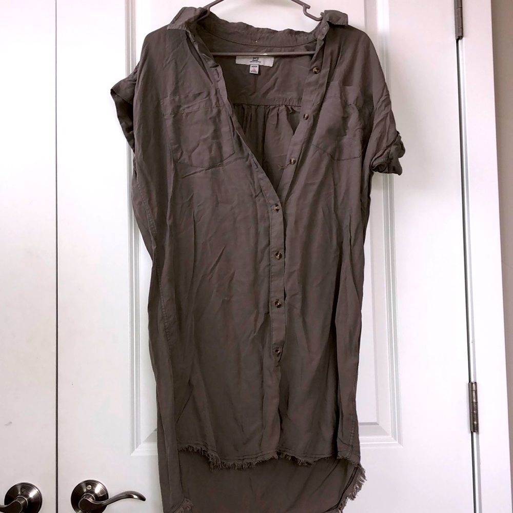 Camo Green dress w fringed bottom